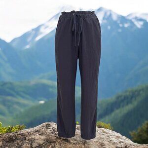 Solstice S Pull-On Jogger Pants Linen Blend Casual Chic Minimalist Versatile NWT